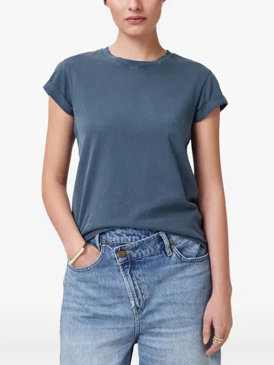 Allsaints Organic Cotton Anna T-shirt In Blue