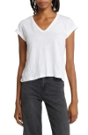 Allsaints Evie V-neck Short Sleeve T-shirt In White