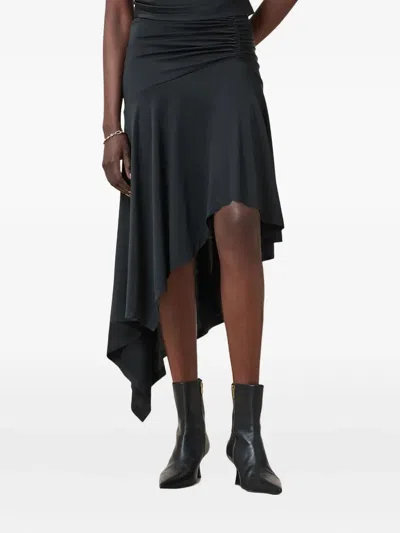 ALLSAINTS ANNALIE ASYMMETRIC MIDI SKIRT