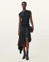 Allsaints Annalie Slim Fit Jersey Top In Black