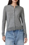 Allsaints Anouk Slim Fit Merino Wool Cardigan In Gray