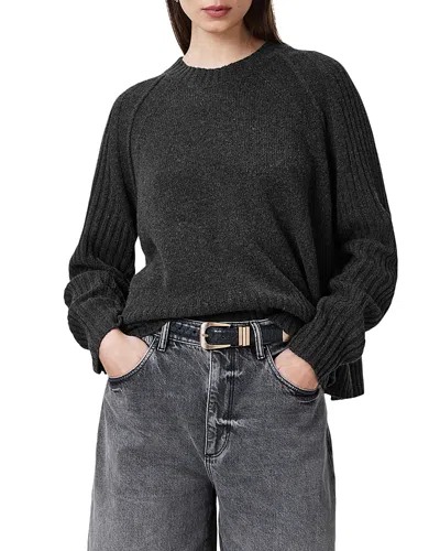 Allsaints Anthe Wool Sweater In Charcoal Grey