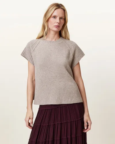 Allsaints Anthe Wool Tank Top In Brown