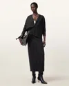 Allsaints Antonia V-neck Merino Wool Cardigan In Black