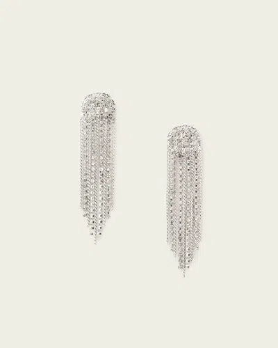 Allsaints April Fringe Earrings In Metallic