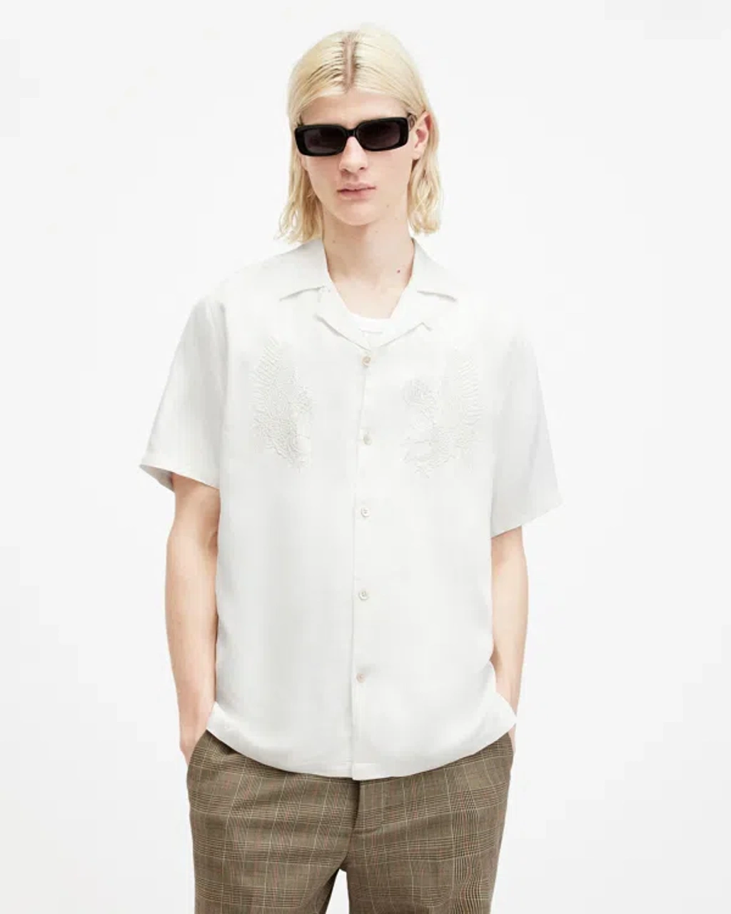 all saints dress shirt Gleason Ramskull Denim Shirt PHANTOM BLUE
