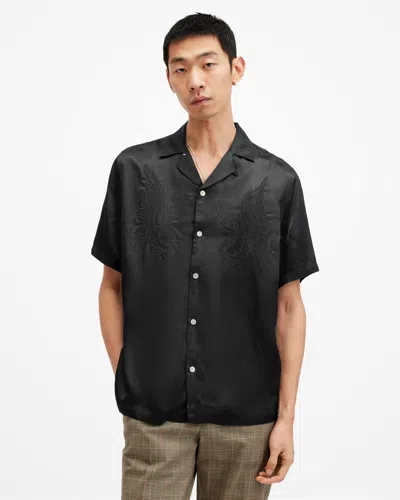 ALLSAINTS ALLSAINTS AQUILA EMBROIDERED RELAXED FIT SHIRT