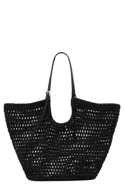 Allsaints Ara Cotton Tote In Black
