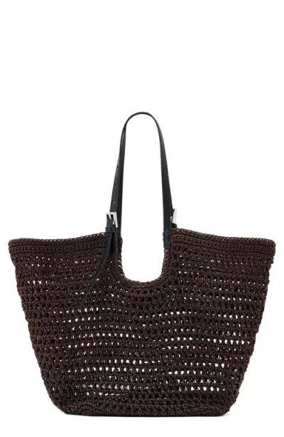 Allsaints Ara Cotton Tote In Brown