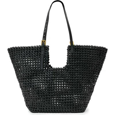 Allsaints Ara East/west Knot Tote In Black