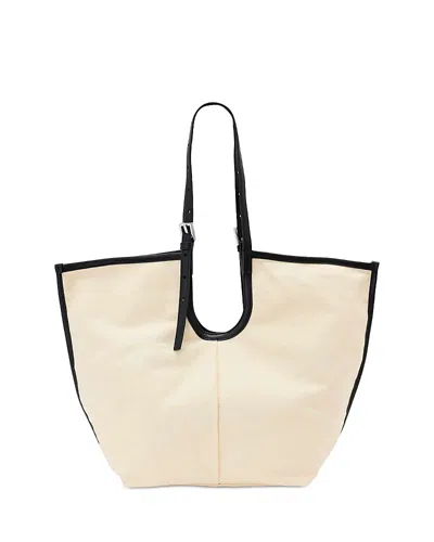 Allsaints Ara Large Canvas Tote Bag In Brown