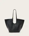 Allsaints Ara Leather Tote Bag In Black