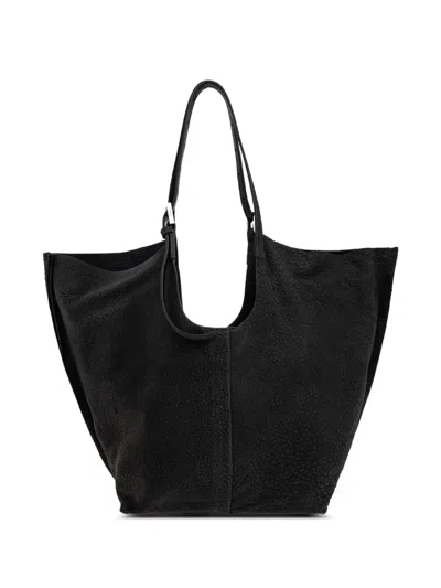 Allsaints Ara Leather Tote Bag In Black