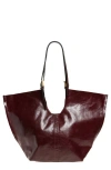 Allsaints Ara Shine Tote Bag In Red