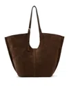 Allsaints Ara Suede East West Tote In Brown