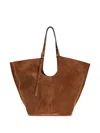 Allsaints Ara Suede Tote Bag In Brown
