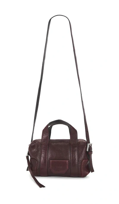 Allsaints Ares Grain Compact Crossbody Bag In Brown