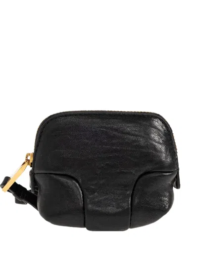 Allsaints Ares Leather Pouch In Pink