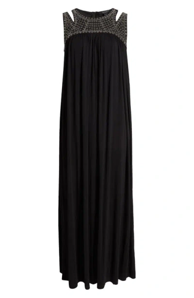 ALLSAINTS ARIZONA EMBROIDERED MAXI DRESS