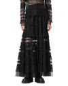 Allsaints Arlea Tulle Maxi Skirt In Black