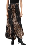 Allsaints Arleen Mixed Print Maxi Skirt In Animal Print