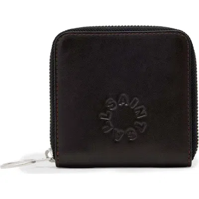 Allsaints Leather Arlo Zip Leather Wallet In Black
