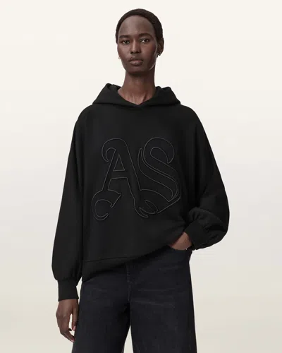 ALLSAINTS COTTON ARTIA EMBOS RELAXED HOODIE