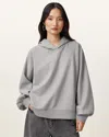 Allsaints Tierra Pullover Circle Logo Hoodie In Gray