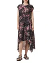 Allsaints Womens Adena Black Arwen Floral-print Woven Maxi Dress In Adena Black