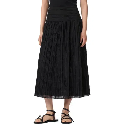 Allsaints Asal Midi Skirt In Black