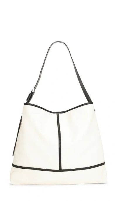 Allsaints Asha Canvas Shoulder Bag In Unbleached White