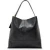 Allsaints Asha Eel-embossed Leather Shoulder Bag In Black