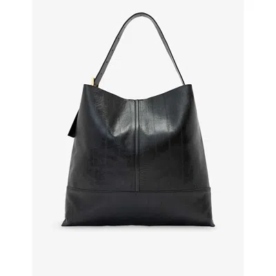 Allsaints Womens Black Asha Leather Shoulder Bag