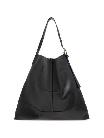 Allsaints Asha Leather Tote Bag In Black