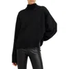 Allsaints Asha Oversize Mock Neck Sweater In Black