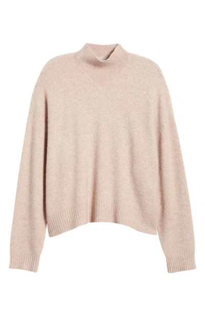 Allsaints Asha Oversize Mock Neck Sweater In Pashmina Pink