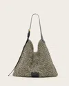 Allsaints Asha Straw Shoulder Bag In Neutral
