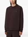 Allsaints Mode Merino Wool Crewneck Sweater In Burgundy