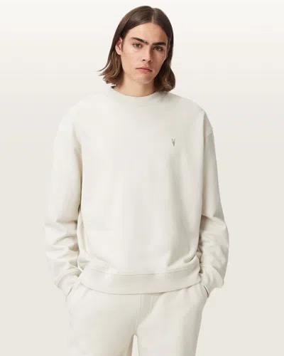 Allsaints Asher Ramskull Oversized Sweatshirt In White
