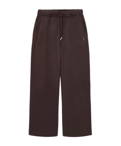 Allsaints Asher Straight Fit Joggers In Brown