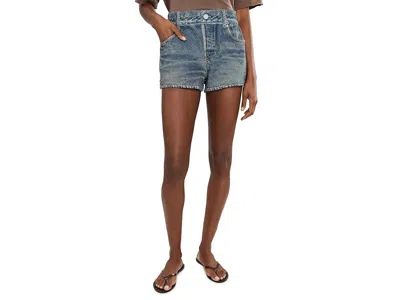 Allsaints Asher Terry Shorts Women's Shorts Illusion Tint Blue: Uk 14 (us Women's 10) One Size