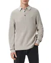 Allsaints Aspen Long Sleeve Polo Sweater In Gray