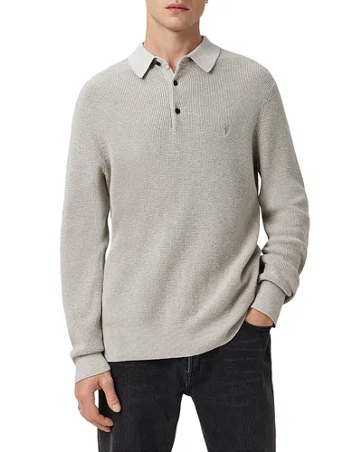 ALLSAINTS LONG SLEEVE POLO SWEATER