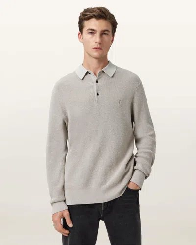 ALLSAINTS ALLSAINTS ASPEN LONG SLEEVE POLO T-SHIRT,