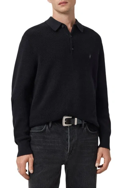 ALLSAINTS ALLSAINTS ASPEN WAFFLE KNIT POLO