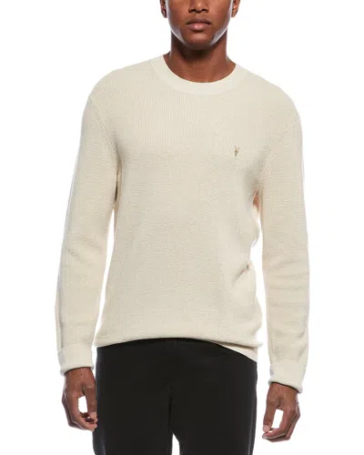 Allsaints Aspen Wool-blend Crewneck Sweater In Neutral