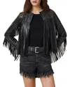 Allsaints Asta Leather Tassel Jacket