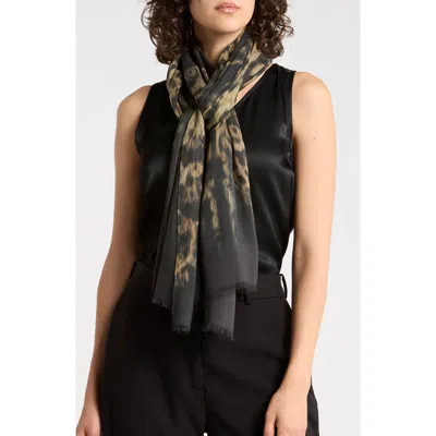 Allsaints Aster Oblong Scarf In Brown