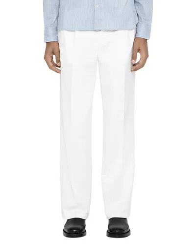 Allsaints Aston Cotton Straight Fit Chinos In White