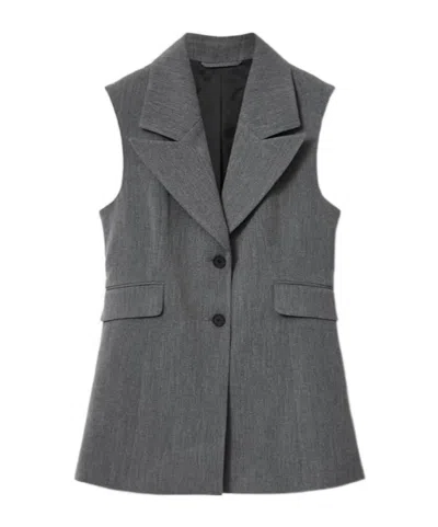 Allsaints Astra Sleeveless Jacket In Gray